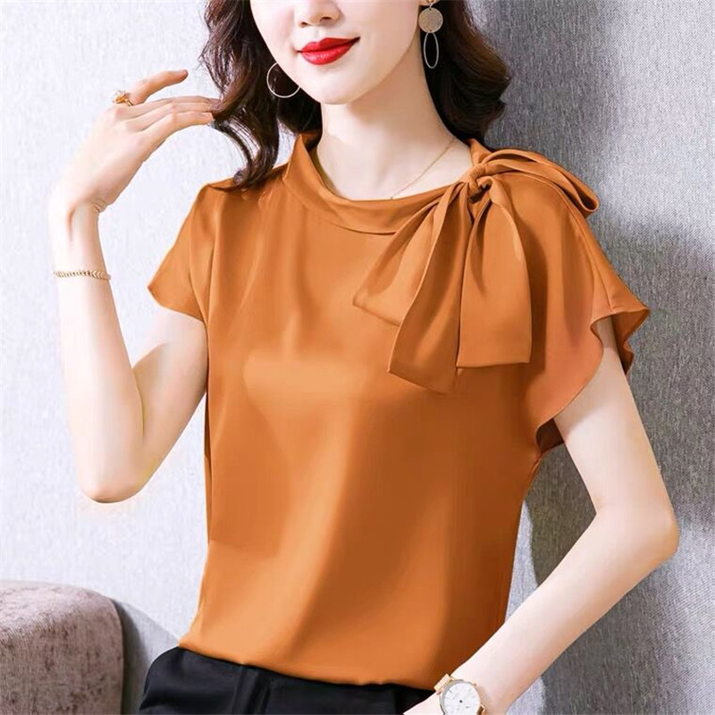 Silk Blouse - Chemisier en soie glacée pour femme,