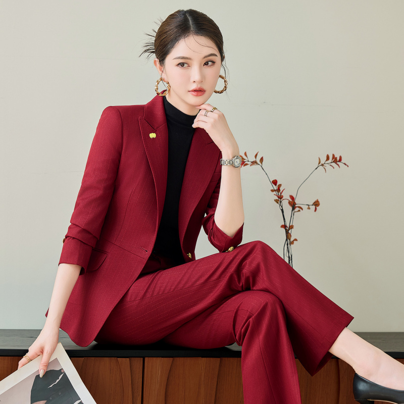 Women'S Red Formal Wear - Ensemble de costume rouge pour femmes,
