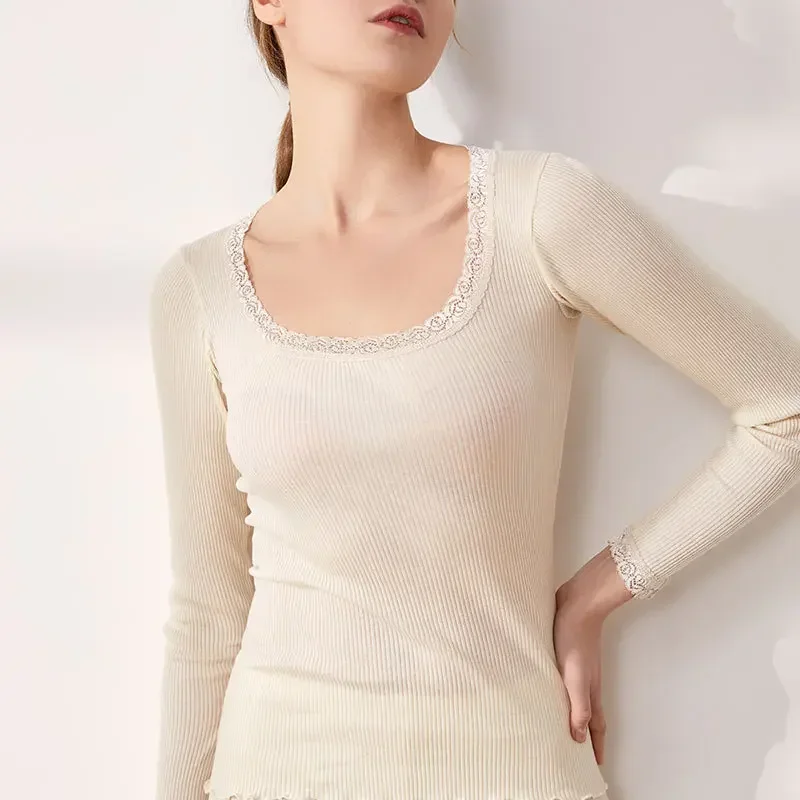 Silk Blouse - Sous-vêtements chauds en soie de mûrier