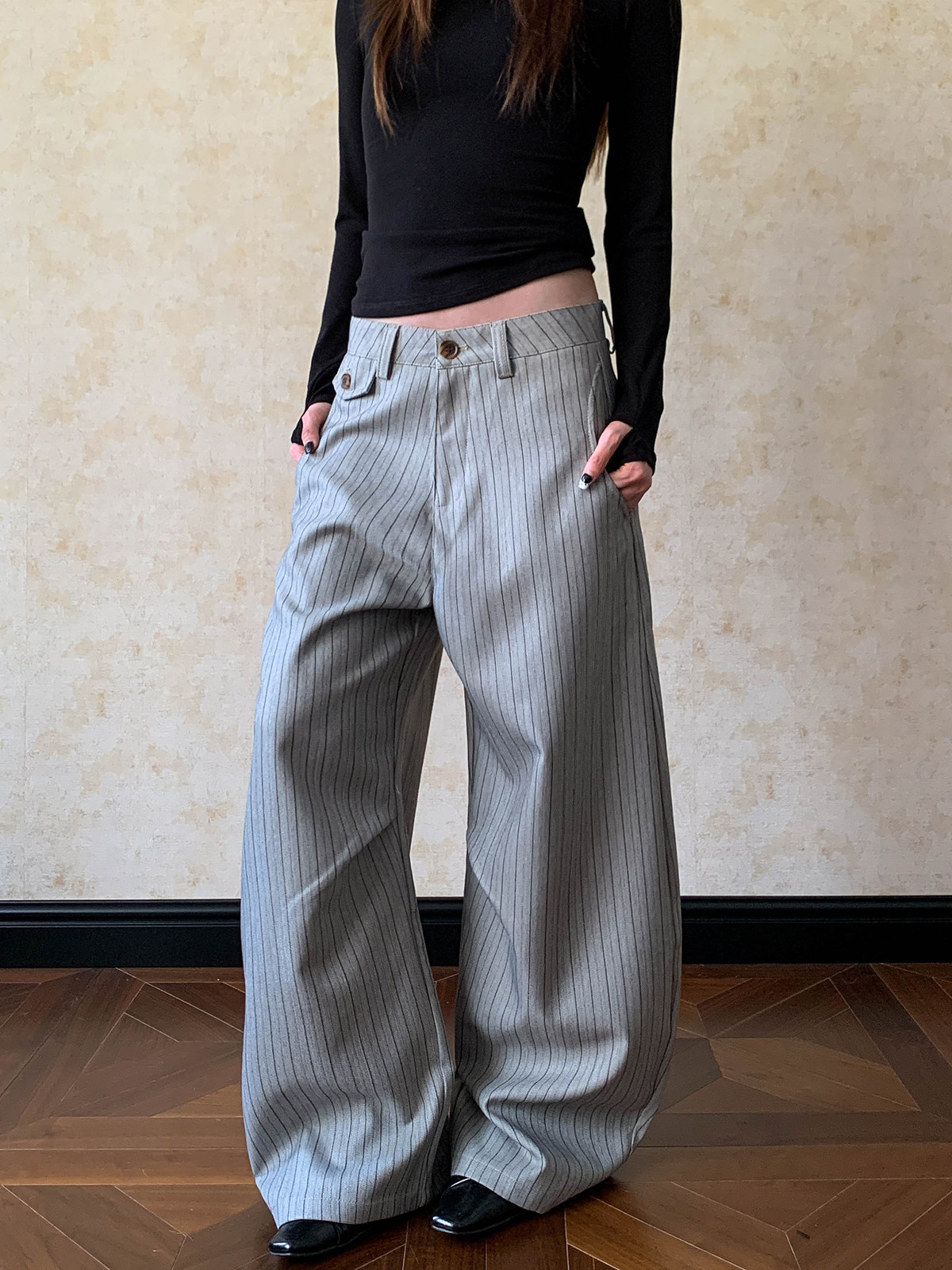 Tailored Trouser Wide - Pantalon décontracté à jambes larges, style