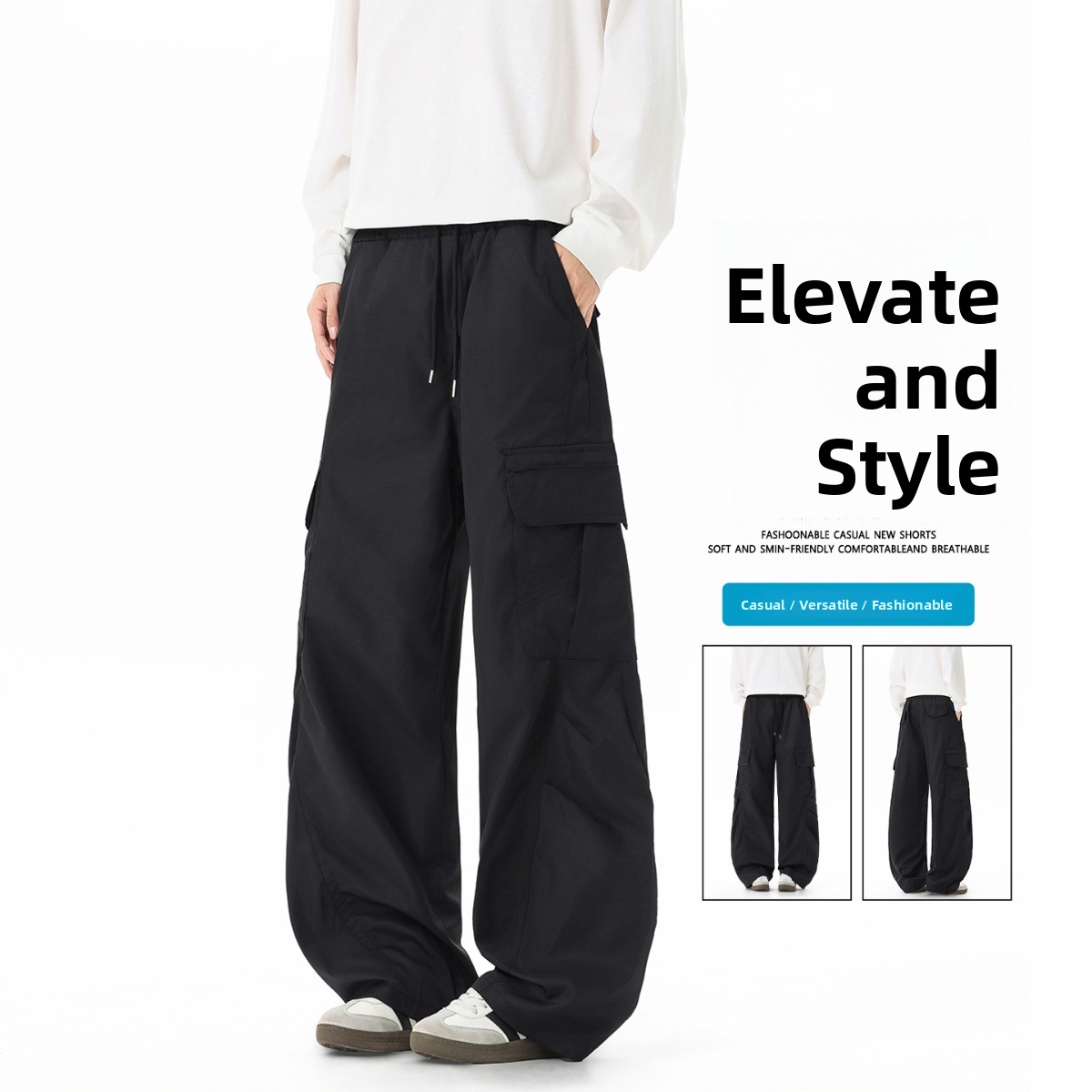 Tailored Trouser Wide - Pantalon de survêtement sportif 3D tendance,