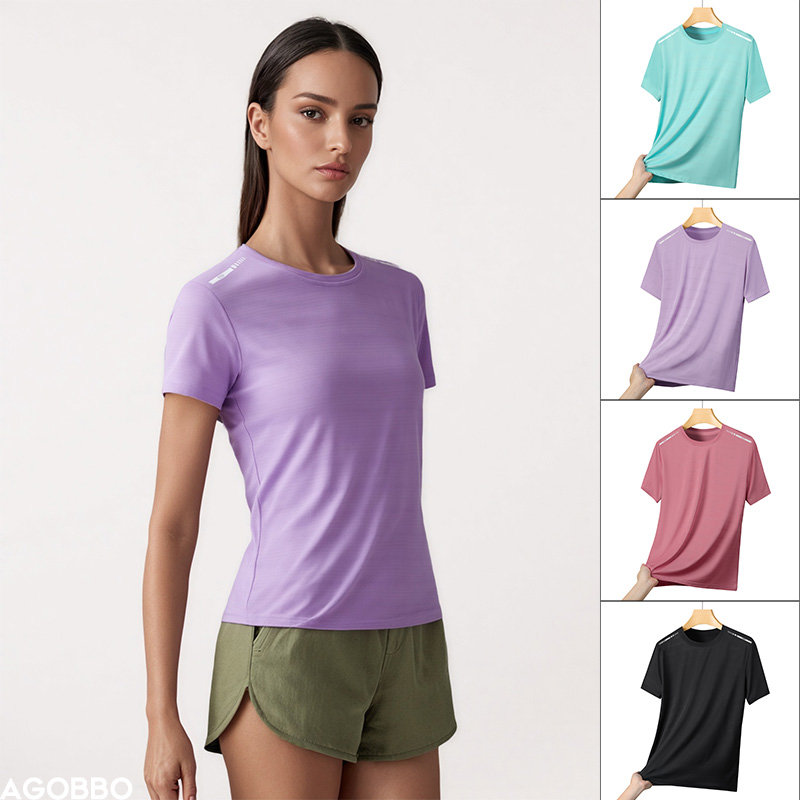 Silk Blouse - T-shirt de course réfléchissant pour femme,