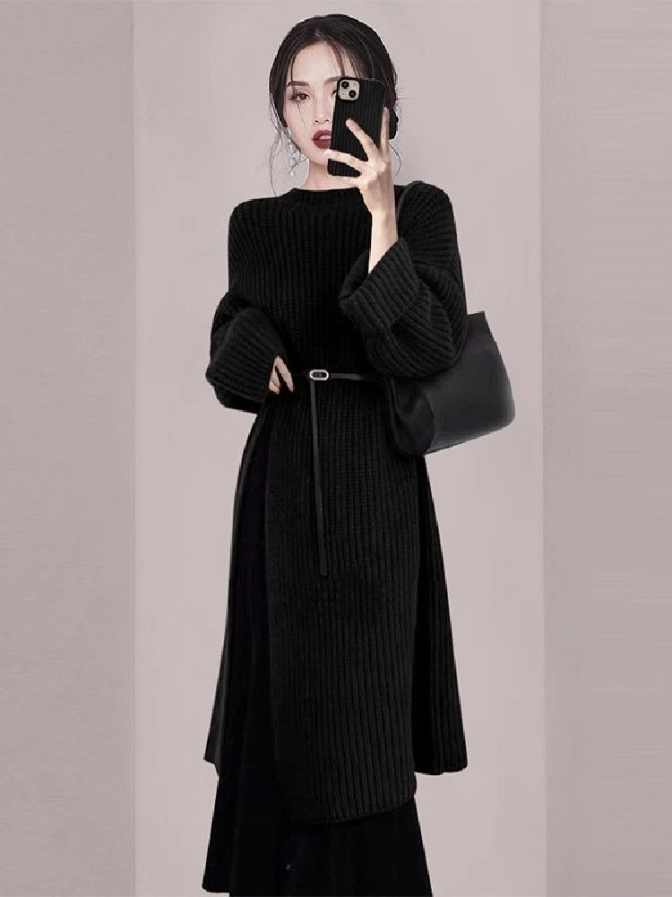 Robe en tricot rouge élégante  - Women'S Red Formal Wear avis et prix