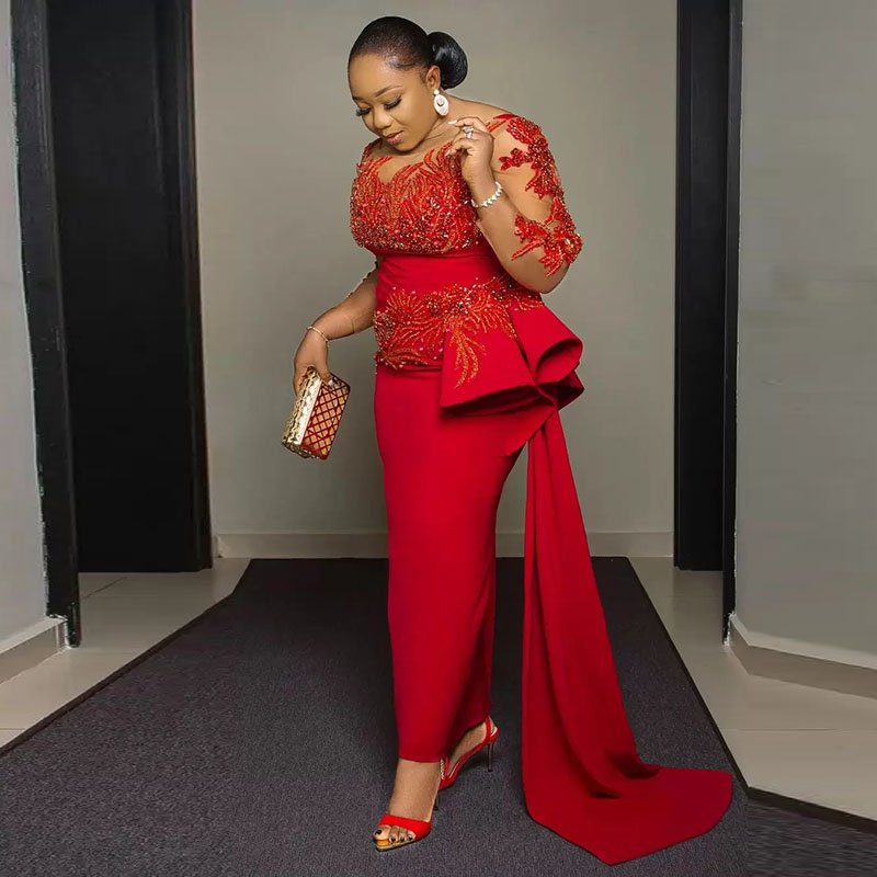 Robe de bal rouge en dentelle  - Women'S Red Formal Wear avis et prix