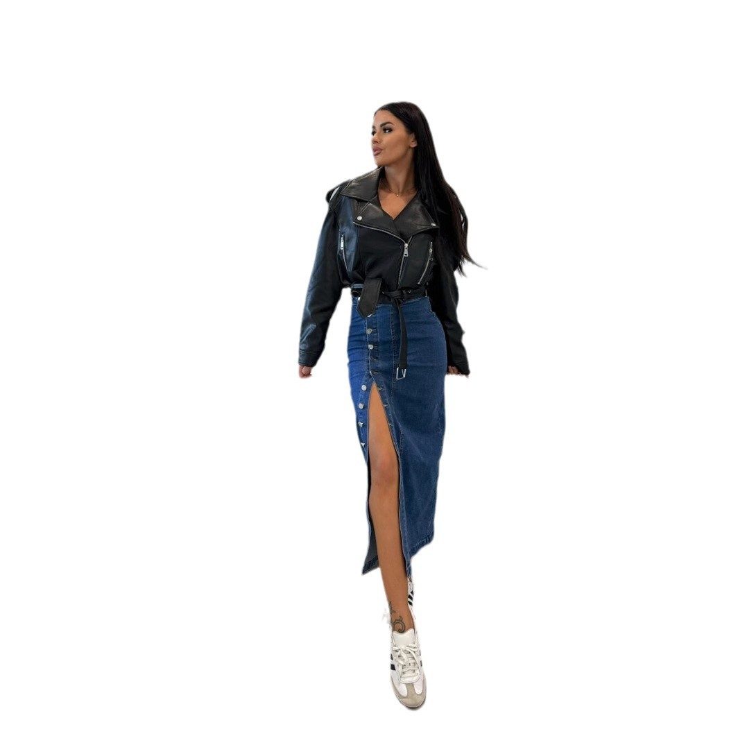 Jupe longue en jean vintage po - Formal Skirt avis et prix