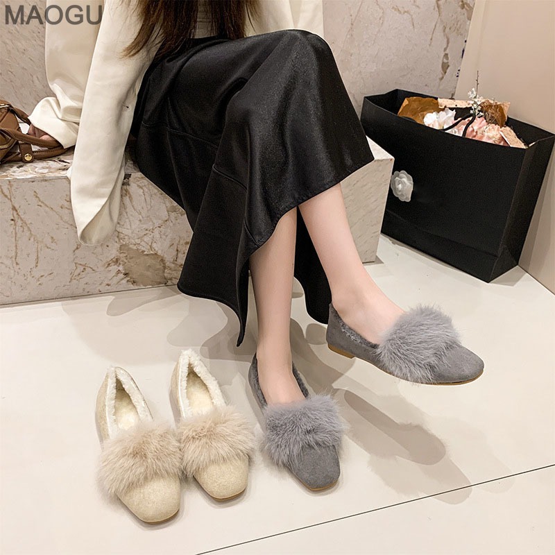 Chaussures plates en peluche p - Womens Heels avis et prix