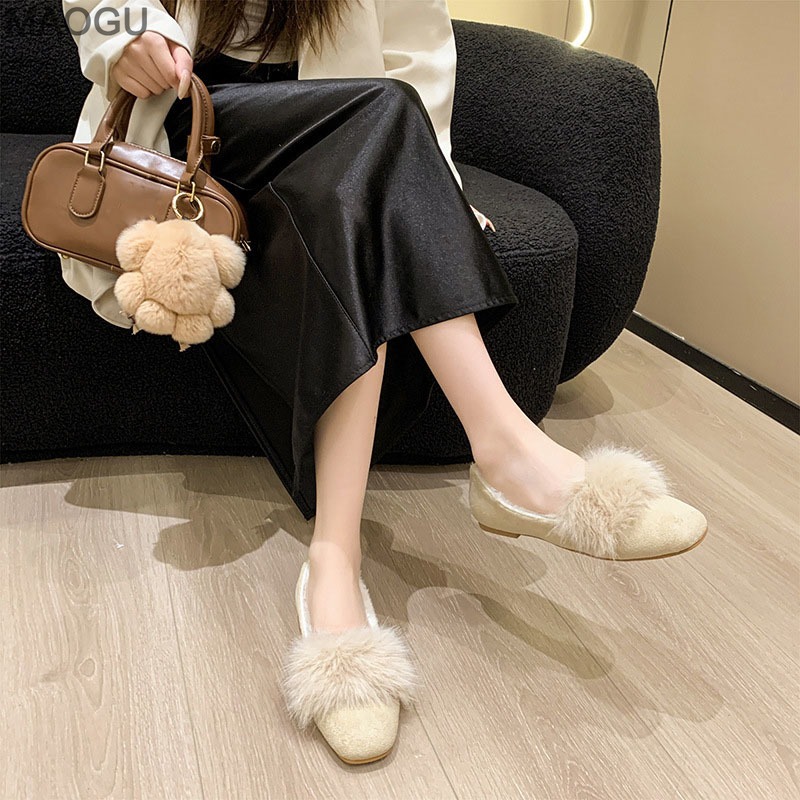 Chaussures plates en peluche p - Womens Heels avis et prix