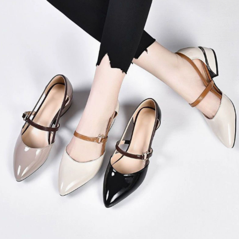 Chaussures à talon carré bicol - Pump Heel Block avis et prix