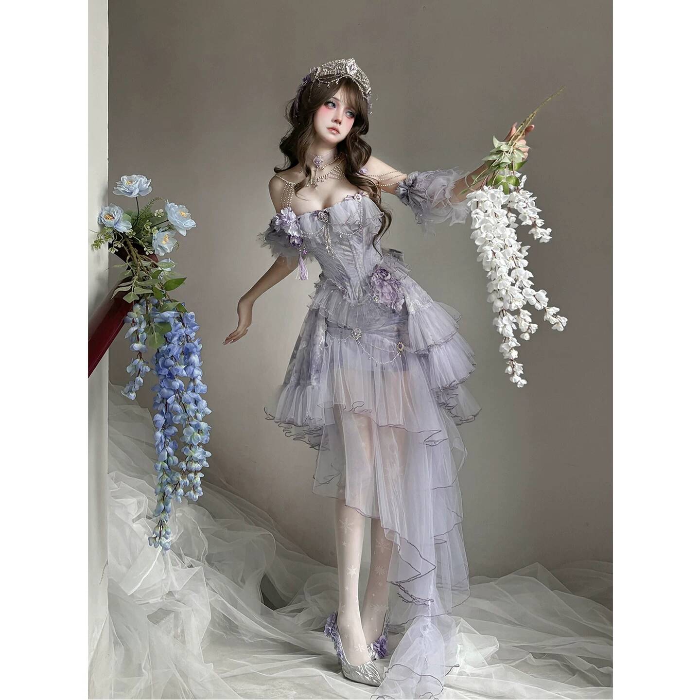Robe Lolita Violet Poetry Fog, - Formal Dress avis et prix